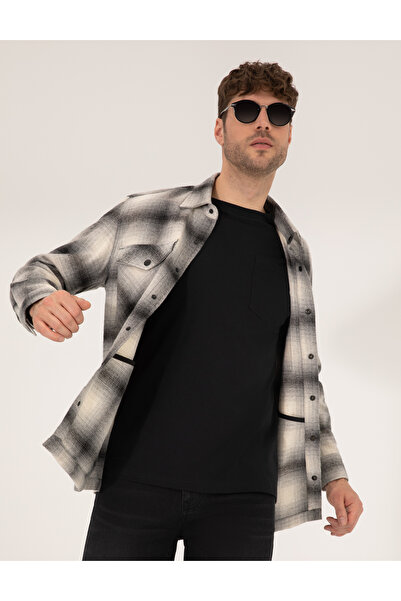 Pierre Cardin Siva Oversize kroj Košulja dugih rukava 50269720-VR024