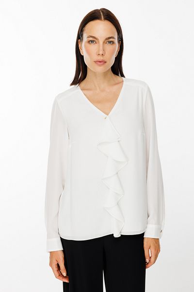 Ekol V-Neck Frilly Blouse