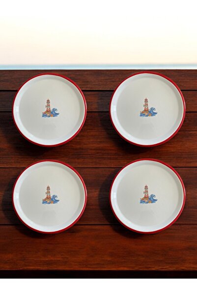 EMAYE TEZGAHI 24 cm Retro Serving Plate - 4 Appetizers, Dowry and Pizza Trays