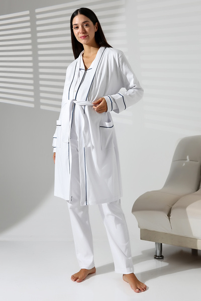 LİKAPA Likapashop Interlok Winter 3-Piece Softwear Lohusa Set