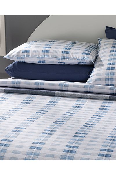 English Home Set cuvertură de pilota dublă, pătrată modernă, ușor de călcat, 200x220 Cm Albastru