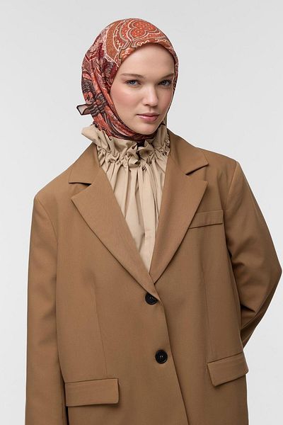 Qef Winter Patterned Cotton Scarf