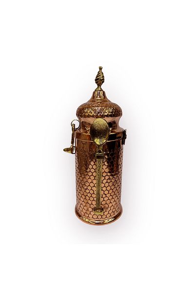 EFEMİR Honeycomb Pattern Copper Coffee Box