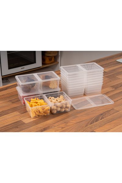 Codemfire 10 Pieces 1.5 Liter Microwave Refrigerator - Freezer Storage Container, Suitable Pp5