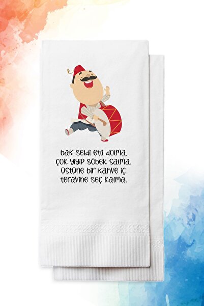 nna tasarım 20 Adet Ramazan Davulcusu Ve Manili Iftar Peçete(P83-20)