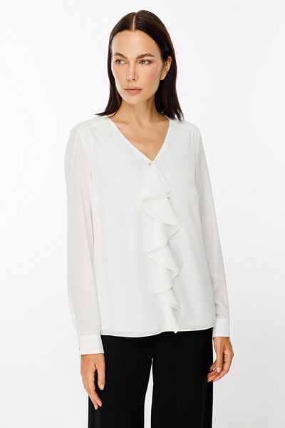 Ekol V-Neck Frilly Blouse