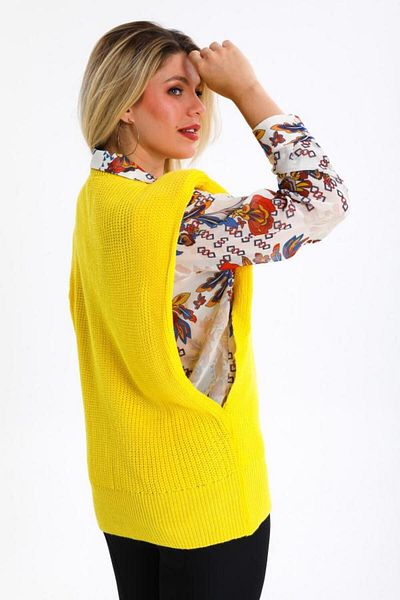 Rodi Thessaloniki Knitted V-Neck Women's Knitwear Sweater - 009