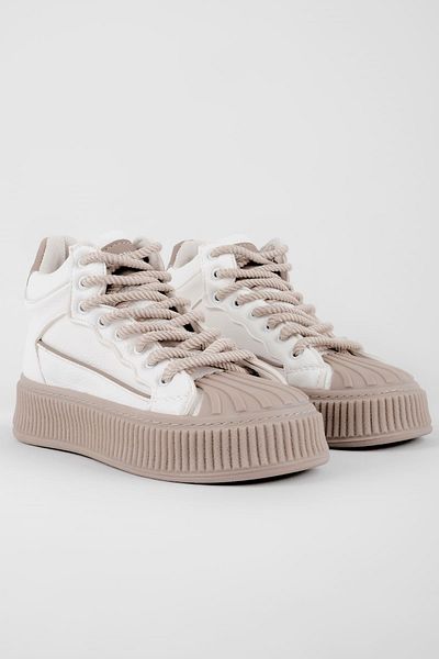 Lal Shoes & Bags Pantofi de damă Gale Nude - până la gleznă, cu șireturi