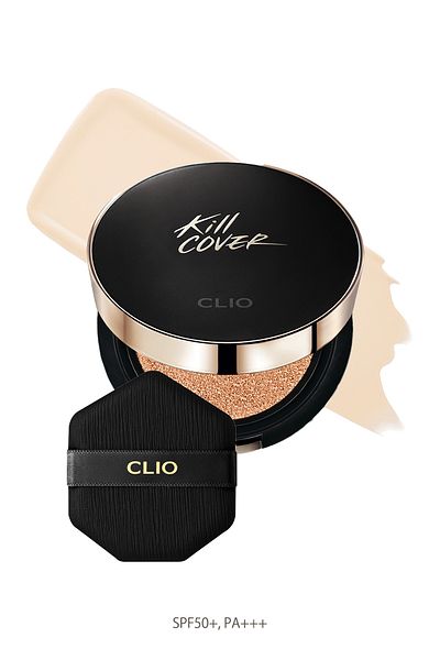 CLIO Cushion Clio Kill Cover Fixer Cushion+Refill Spf50+/Pa+++ with Matte Finish Coverage (03/Linen)