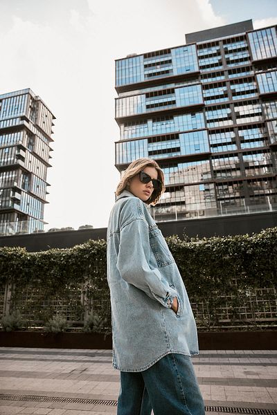 Zühre Denim Accessory Detailed Oversize Jacket C-0065