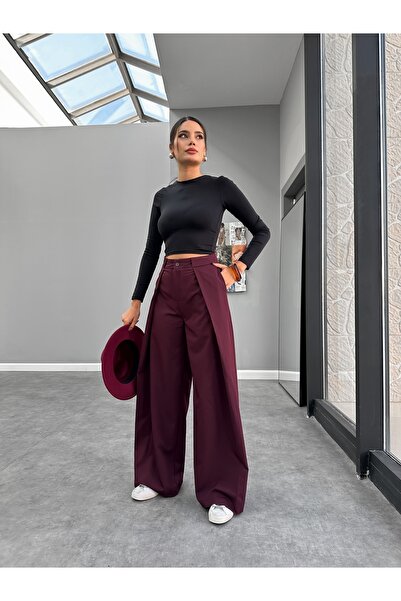 ESRAHELVACI Front Layered Fabric Trousers