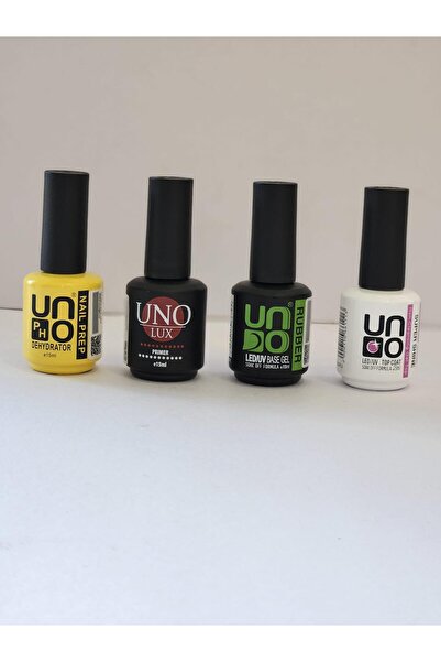 UNOMED Kalıcı Oje Seti 4Lü Prep-Primer-Rubber Base-Shine Top Cot 15ml