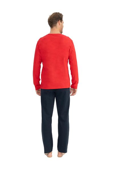 U.S. Polo Assn. Men's Red Round Collar Pajama Set