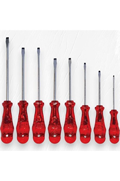 İzeltaş 4100 Kraft Seri Düz 8 Parça Tornavida Seti