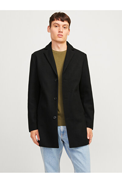 REBEL By Styli معطف طويل من الصوف مع ياقة مدببة