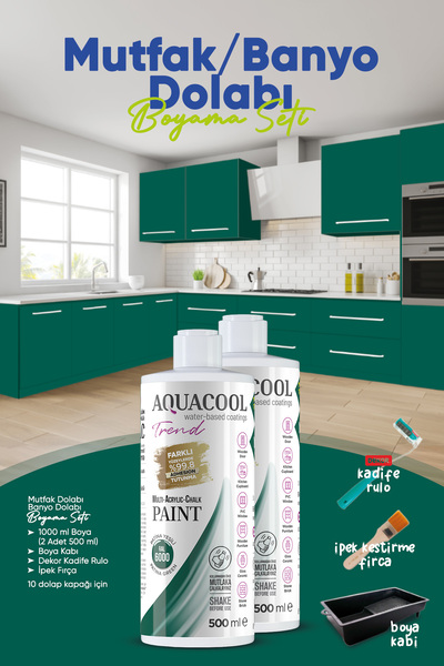 Aquacool Trend Mutfak Dolabı Boyama Seti / Banyo Dolabı Boyama Seti