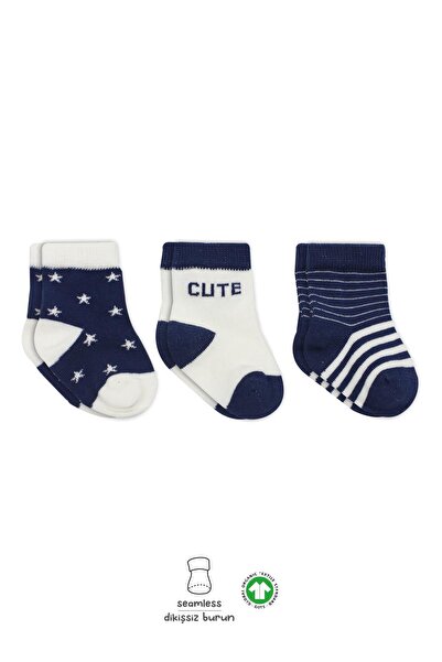 Bistyle جوارب عضوية من القطن الممشط بدون خياطة للأطفال من سن 0 إلى 3 أشهر - م...