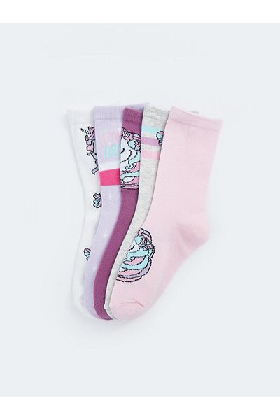 LC Waikiki Lcwk шарени чорапи за момиче от 5 части
