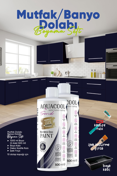 Aquacool Trend Mutfak Dolabı Boyama Seti / Banyo Dolabı Boyama Seti