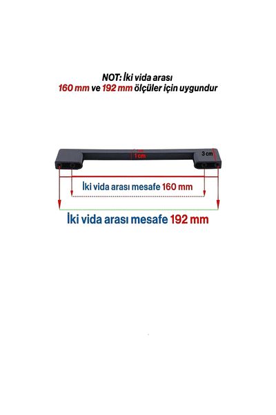 VİZYON 1.Quality Hard Plastic Furniture Handle Cabinet Drawer Handle Furniture Accessories Including Screw