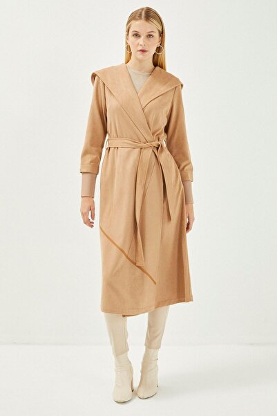Zühre Wide Collar Hooded Beige Wear and Go Gc-0120
