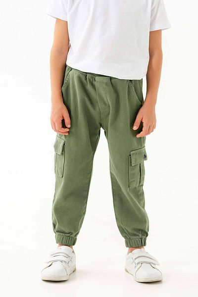 Gold Class Kidswear Elastic Waist and Leg Cargo Pocket Jogger Boy's Trousers