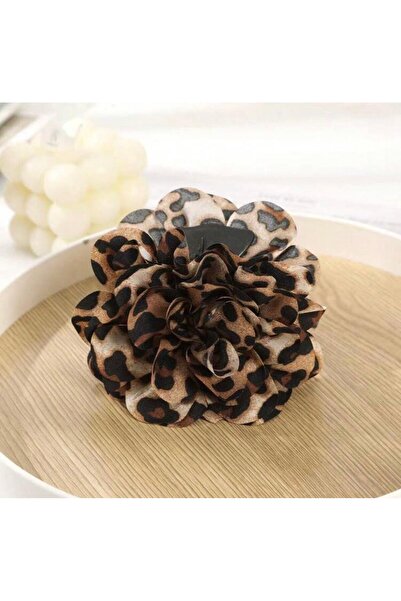 Monalisa Kadın Leopar Desenli Gül Toka