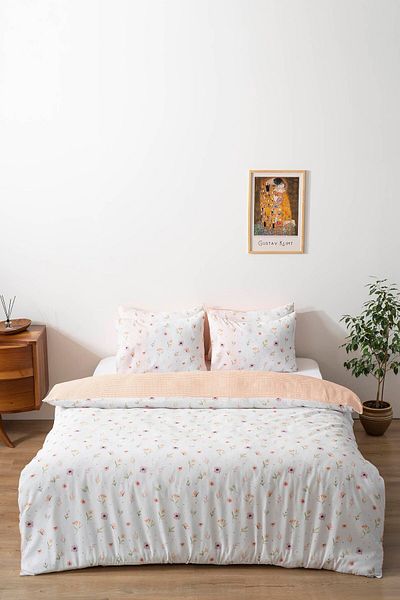 Rivaİstanbul Set cuvertură de pilota unică din bumbac moale cu modele florale