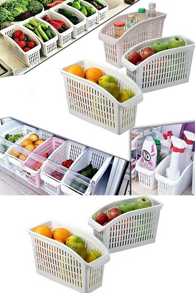 safestore 6-Piece Inside Refrigerator Organizer Vegetable Fruit Organizer Inside Cabinet Organizer