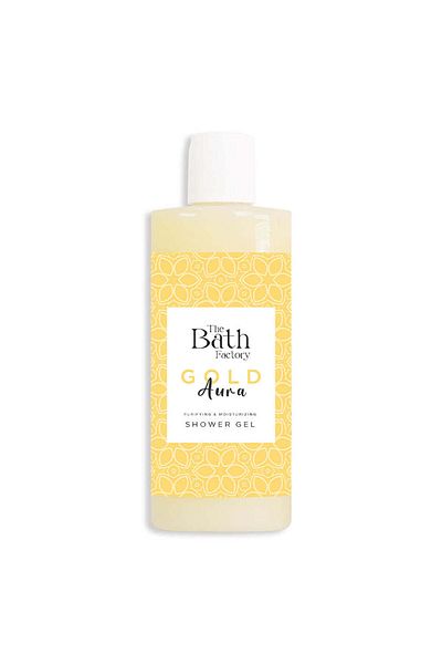 THE BATH FACTORY Feuchtigkeitsspendendes und pflegendes Duschgel mit Gold-Aura-Aroma 400 ML