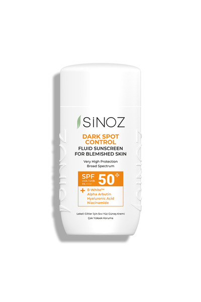 bisinoz Sinoz SPF50 Flüssige Sonnencreme für fleckige Haut – Hybridformel mit neuen Sonnenfiltern, 50 ml