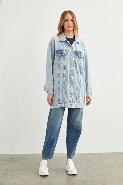 Zühre Denim Blue Oversize Jacket - C-0104