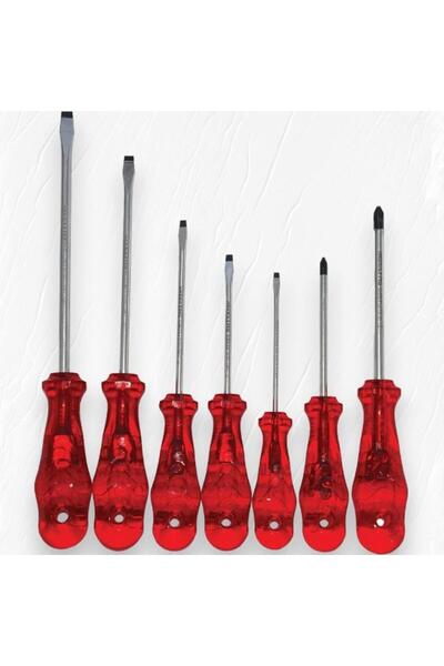 İzeltaş İzeltaş Düz Uçlu Ve Yıldız Uçlu Tornavida Kraft Seri 7 Parça