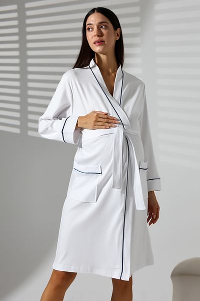 LİKAPA Likapa Interlock Maternity and Maternity Long Sleeve Dressing Gown - 1356