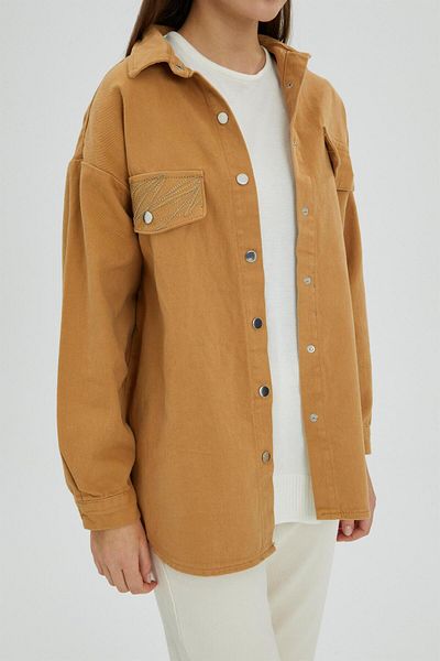 Zühre Πουκάμισο Camel Denim - Κάλυμμα τσέπης, G-0042