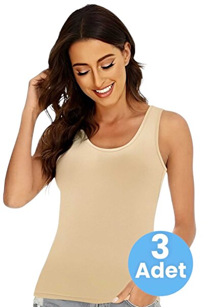 Uniquetrenders Жіночий бавовняний майка з товстими бретелями, набір з 3 штук