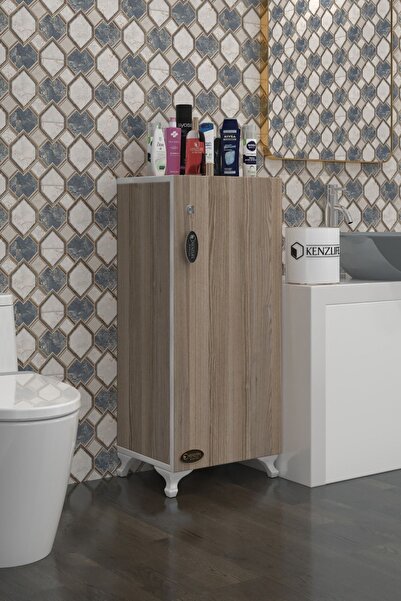 Kenzlife Mutfak Dolabı Zehra 088*030*032 Crd Kilitli Tekerlekli Banyo Evrak Ofis Kitaplık Ayakkabılı