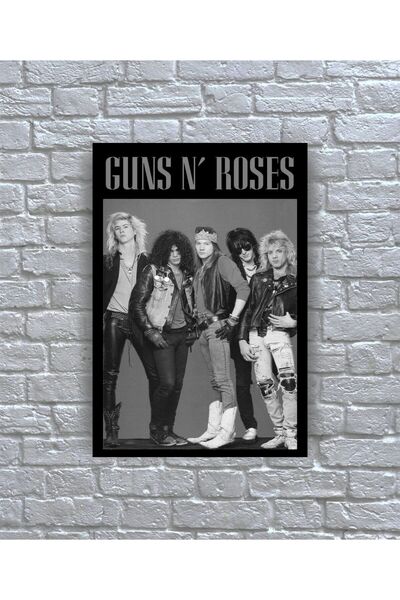 icase Guns N' Roses Μουσικό συγκρότημα Εξώφυλλο άλμπουμ αφίσας Ξύλινος πίνακα...