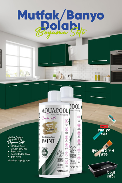 Aquacool Trend Mutfak Dolabı Boyama Seti / Banyo Dolabı Boyama Seti