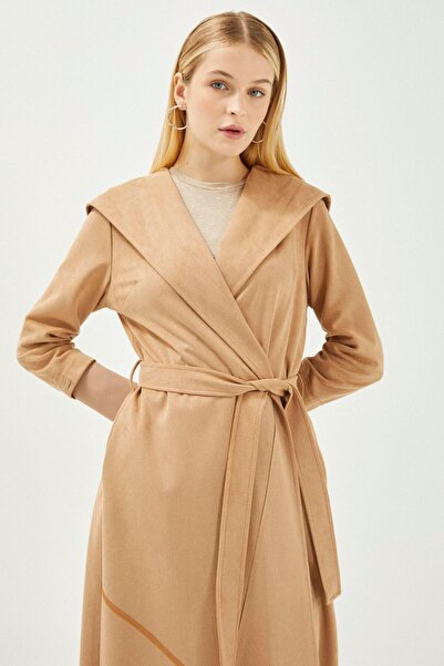 Zühre Wide Collar Hooded Beige Wear and Go Gc-0120