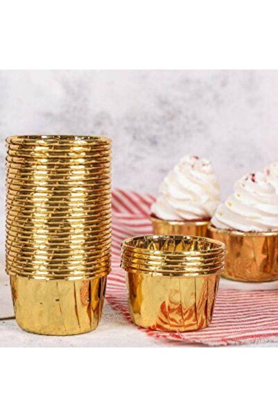 Parti Dükkanım كبسولة كعكة رقائق الذهب (25 قطعة)