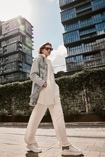 Zühre Jachetă oversize albastră denim - C-0104
