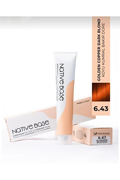 Native Base Saç Boyası 6.43 Koyu Kumral Bakır Dore 100 ml