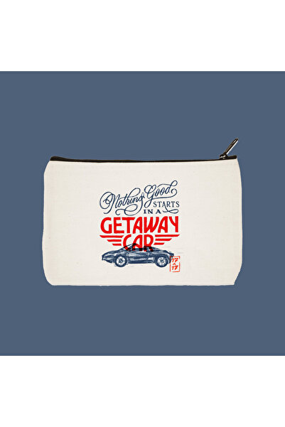 designedfy Водоустойчива чантичка за грим, калъф за моливи и портфейл Getaway Car