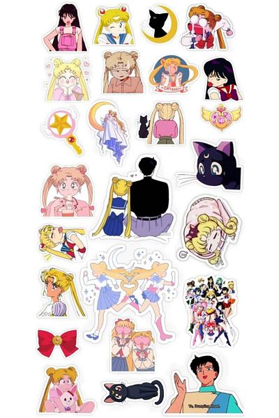 Major Selection Sailor Moon - Αυτοκόλλητο μοτέρ για φορητό υπολογιστή, tablet, τηλέφωνο και Agenda Bullet Journal, αδιάβροχο