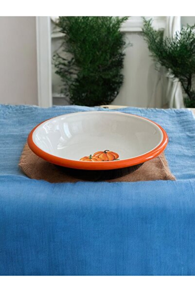 EMAYE TEZGAHI 4 Pieces of Soup Bowl with 16 cm Retro Deep Plate - Enamel, Pit and Soup Plate