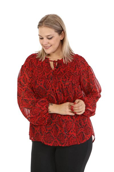 MYLİNE Gipe Detailed Chiffon Blouse