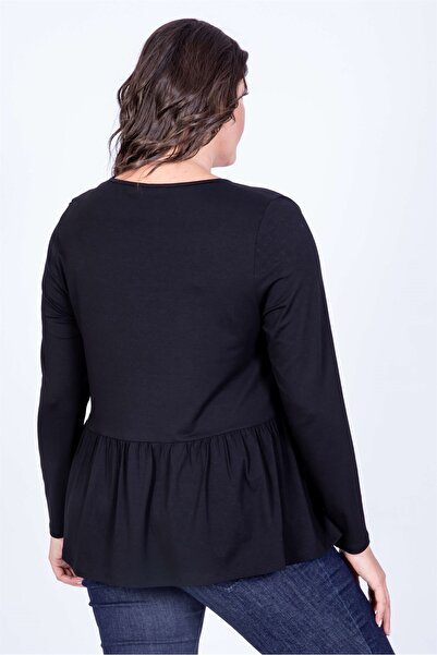 MYLİNE Μπλούζα με λαιμόκοψη V με συγκεντρωμένη μέση