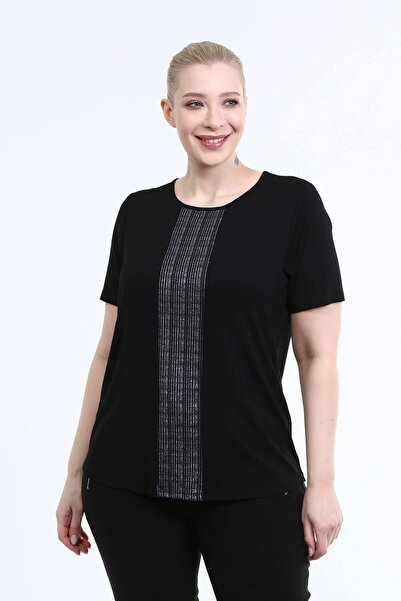 MYLİNE Μπλούζα με λεπτομέρεια από χτενισμένο βαμβάκι με σαμπί μπροστά