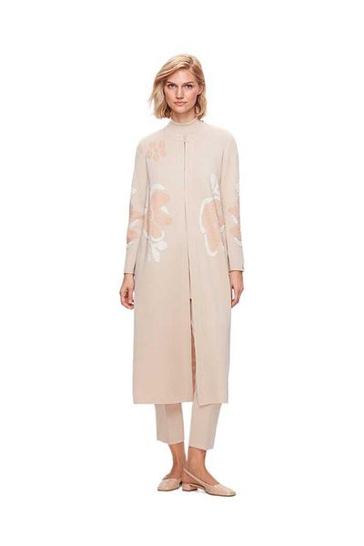 MISS DALIDA Cardigan tehnic tricotat cu modele florale - T25K-9009